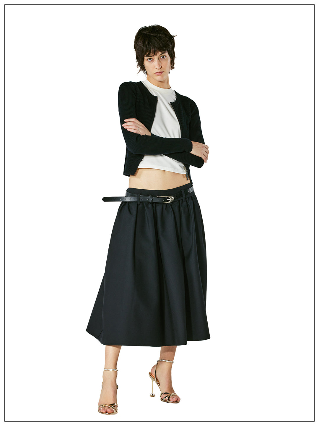 Fax Copy Express* Shaped Buckle Belt With Irregular Buckle