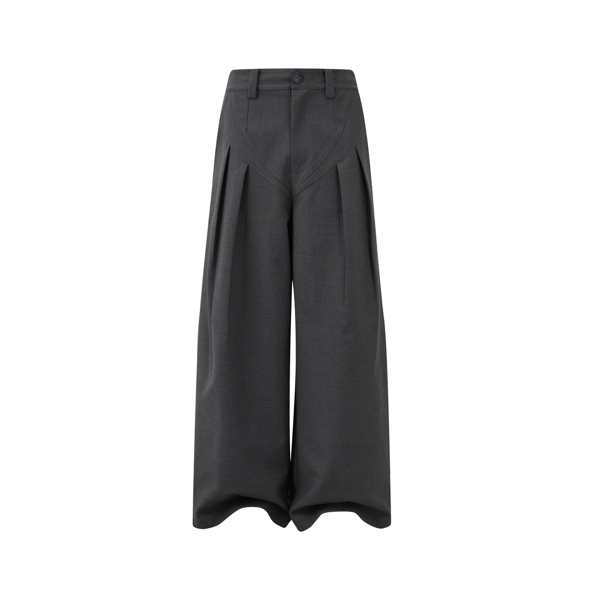 Pleated wide-leg pants