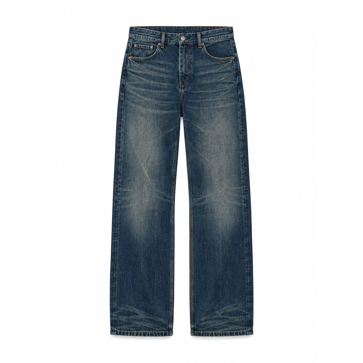 Cold water washed slimfit classic denim pants