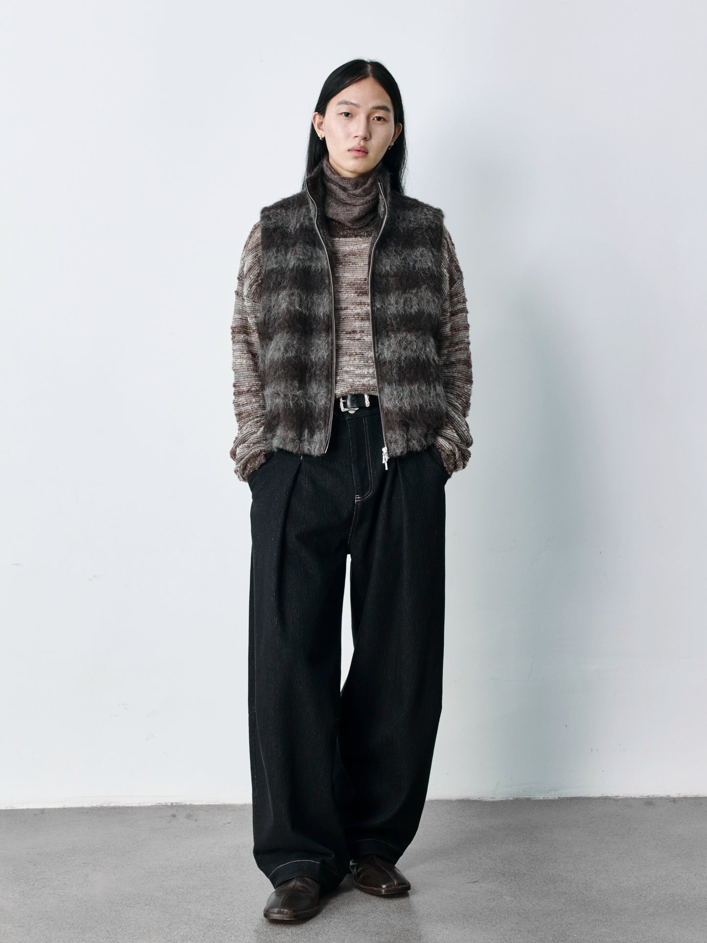 Satin-Dyed Wool Vest