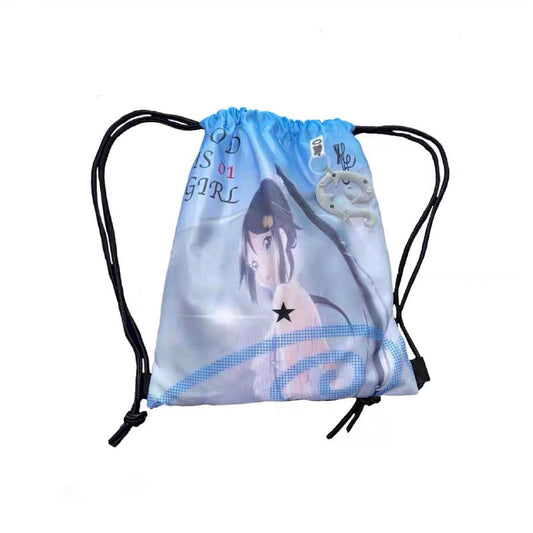 Girlhood Series Drawstring Waterproof knapsack