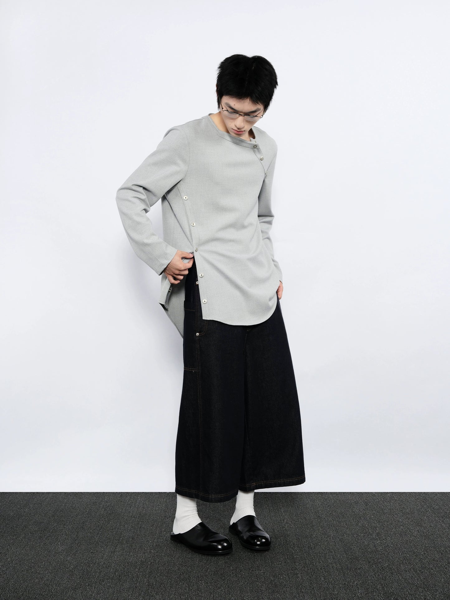Pullover Diagonal Caftan Shirt