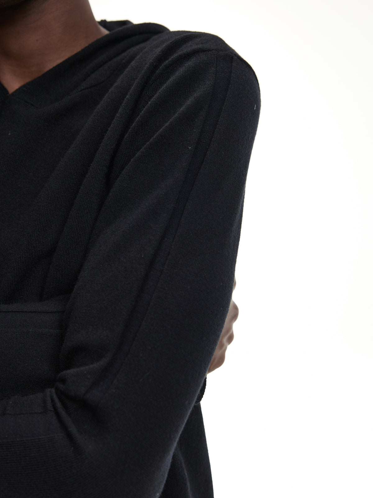 Flared cuff hooded sweatshirt
