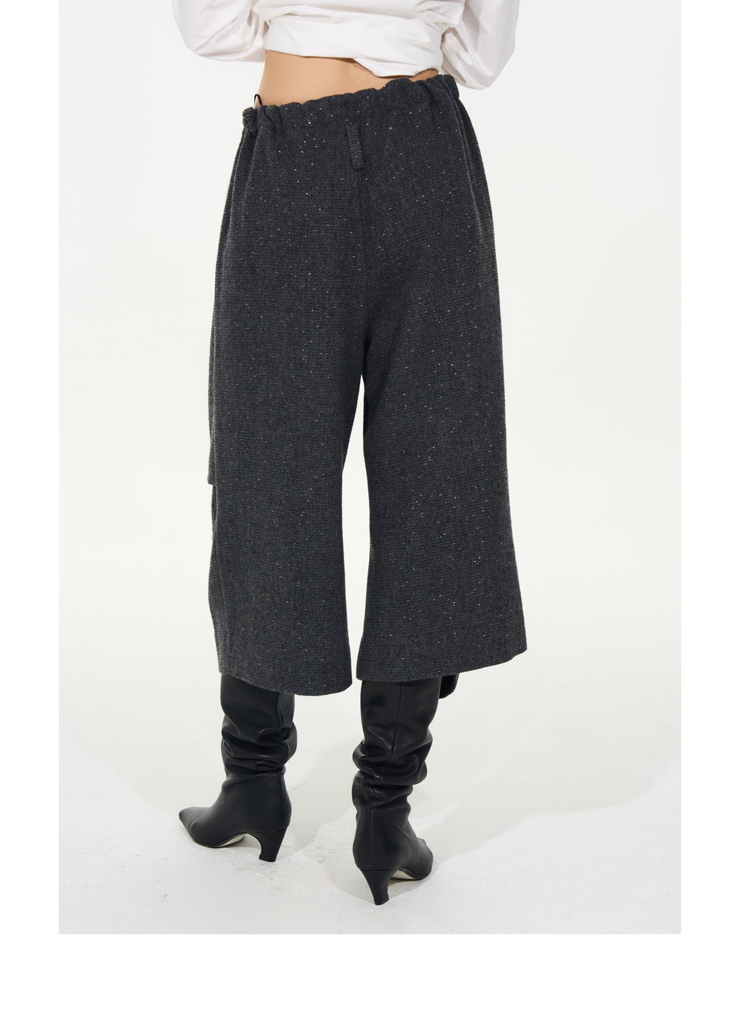 Drape cropped balloon pants