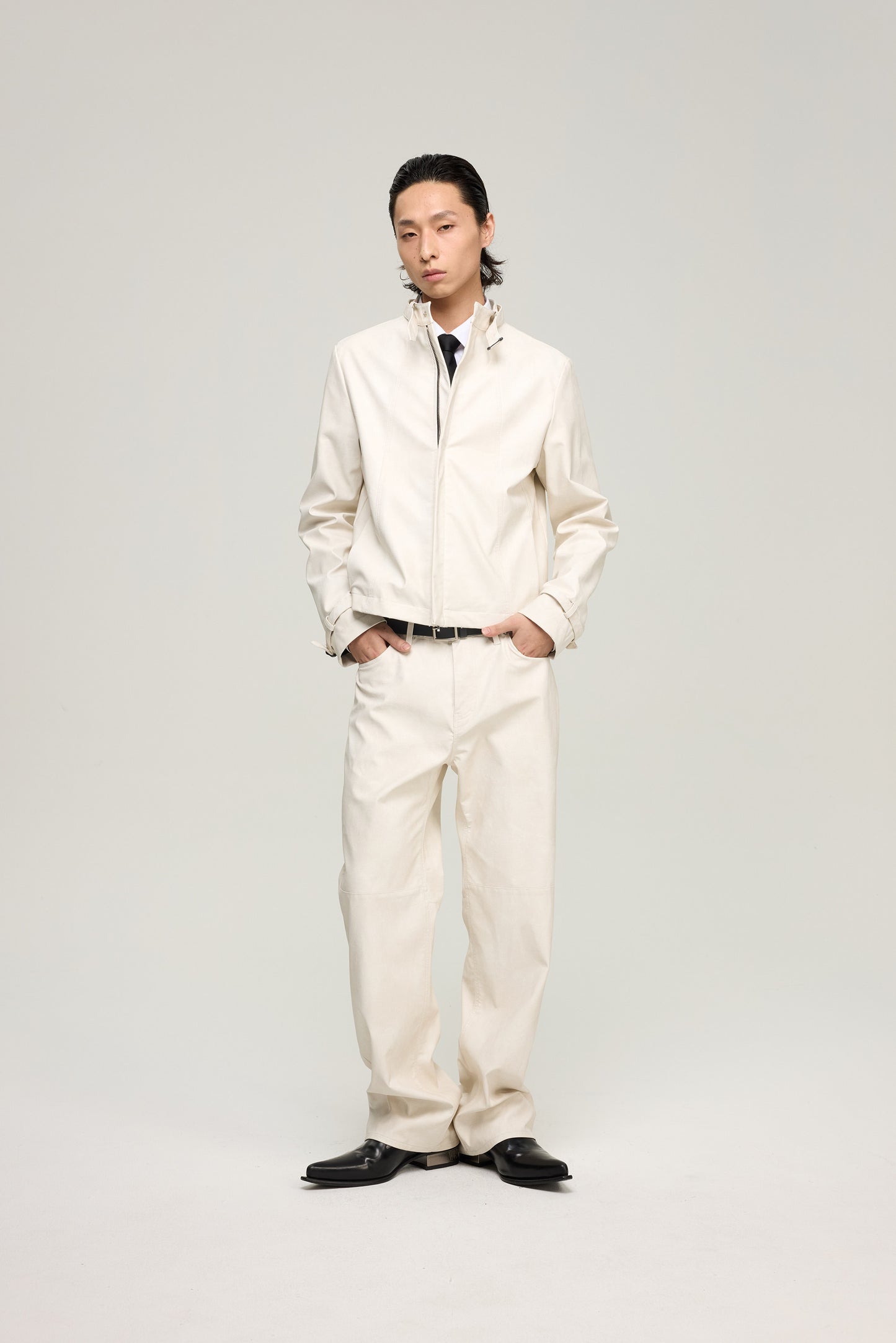 Vintage Leather Cropped Jacket