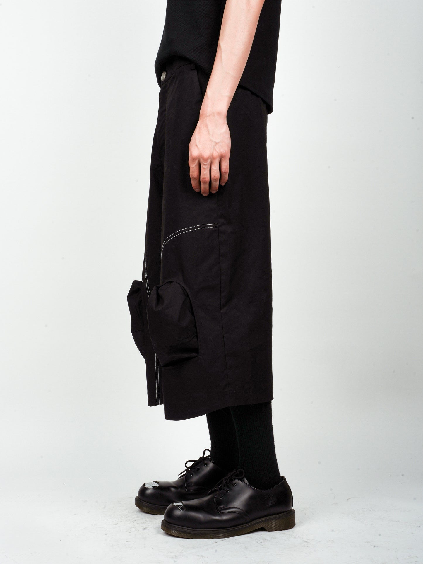 Wide Leg Dark Shorts