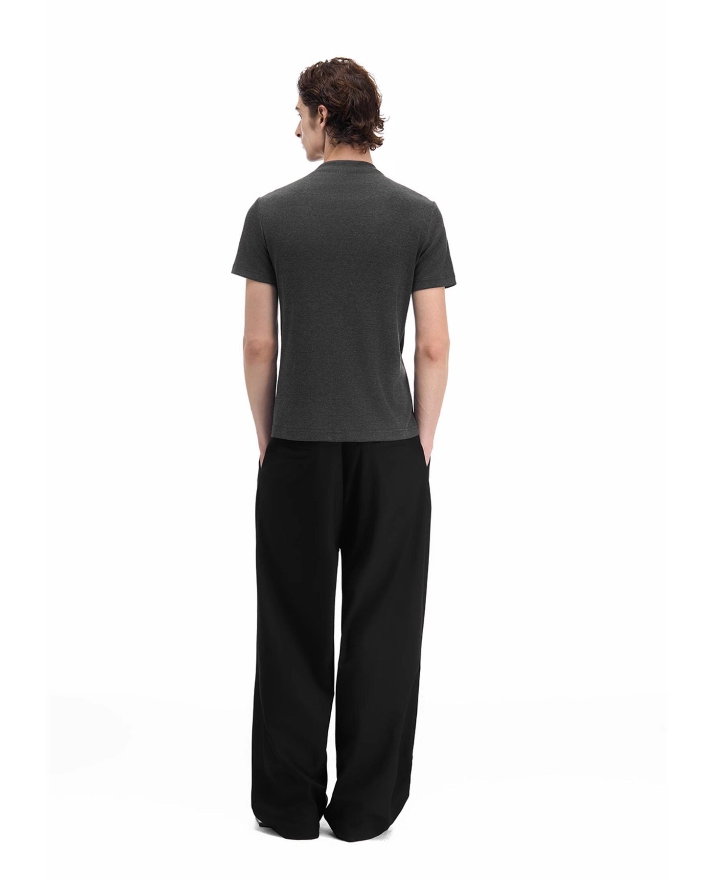 Jump neck knit T-shirt