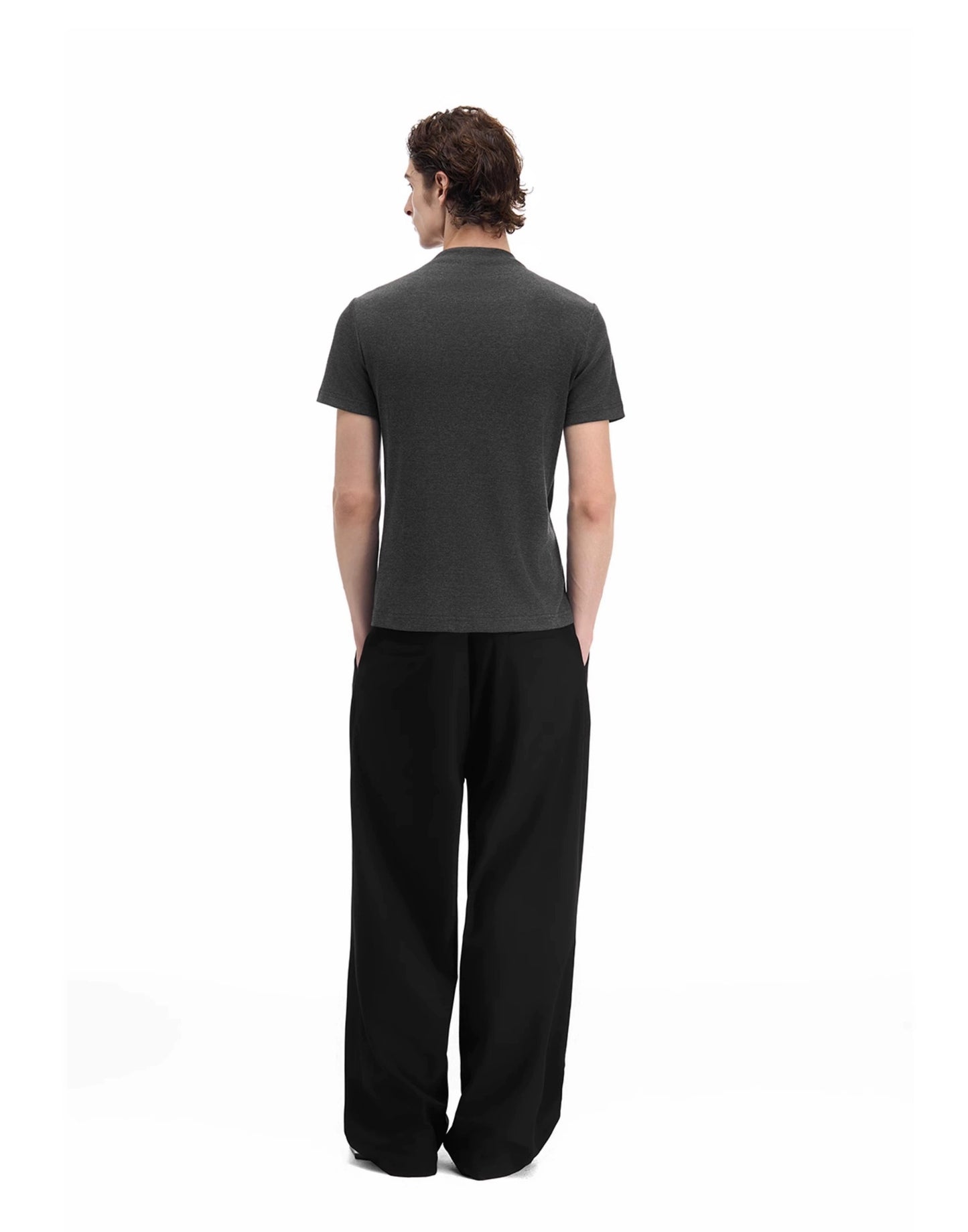 Jump neck knit T-shirt