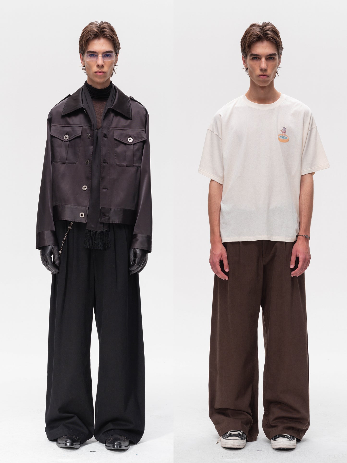 Midnight Wide-Leg Casual Pants
