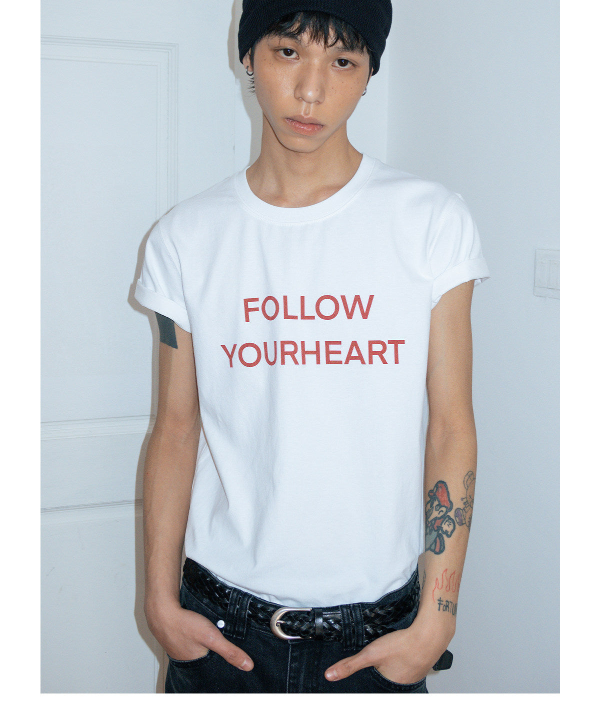 Vintage Contrast Slogan Short Sleeve T-Shirt