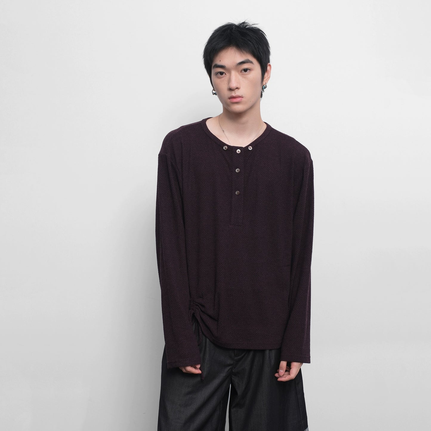 Plaid Hooded Long Sleeve T-shirt