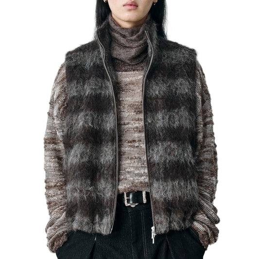 Satin-Dyed Wool Vest