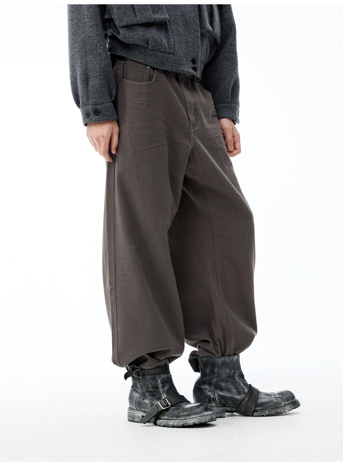 Aged Frost Lace-Up Engineer Boots