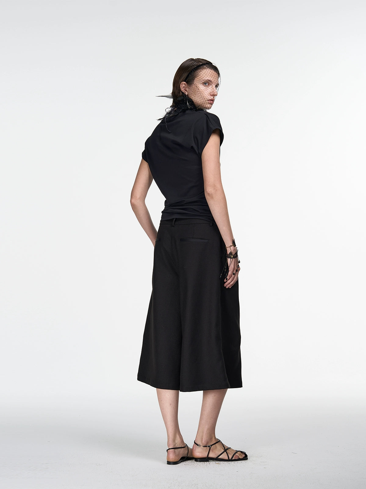 Ribbon pleated Shorts