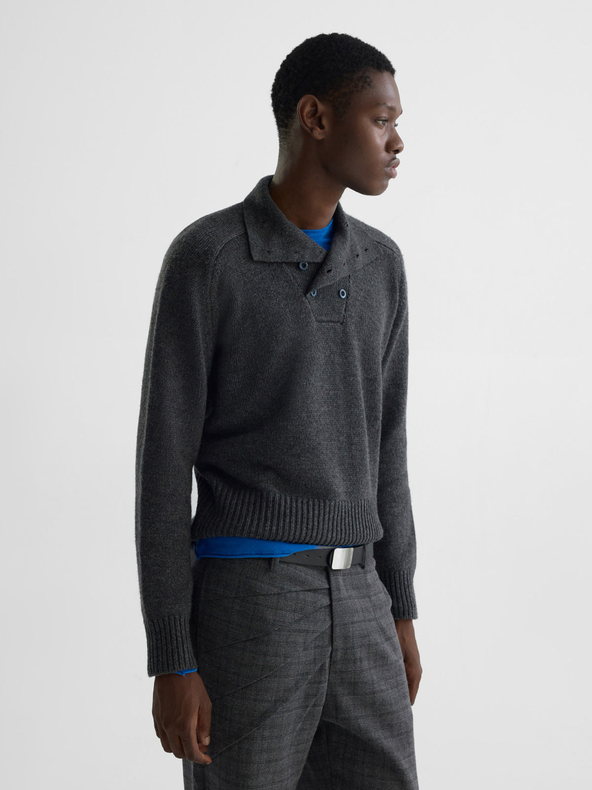 Double-row stand-collar long sleeve