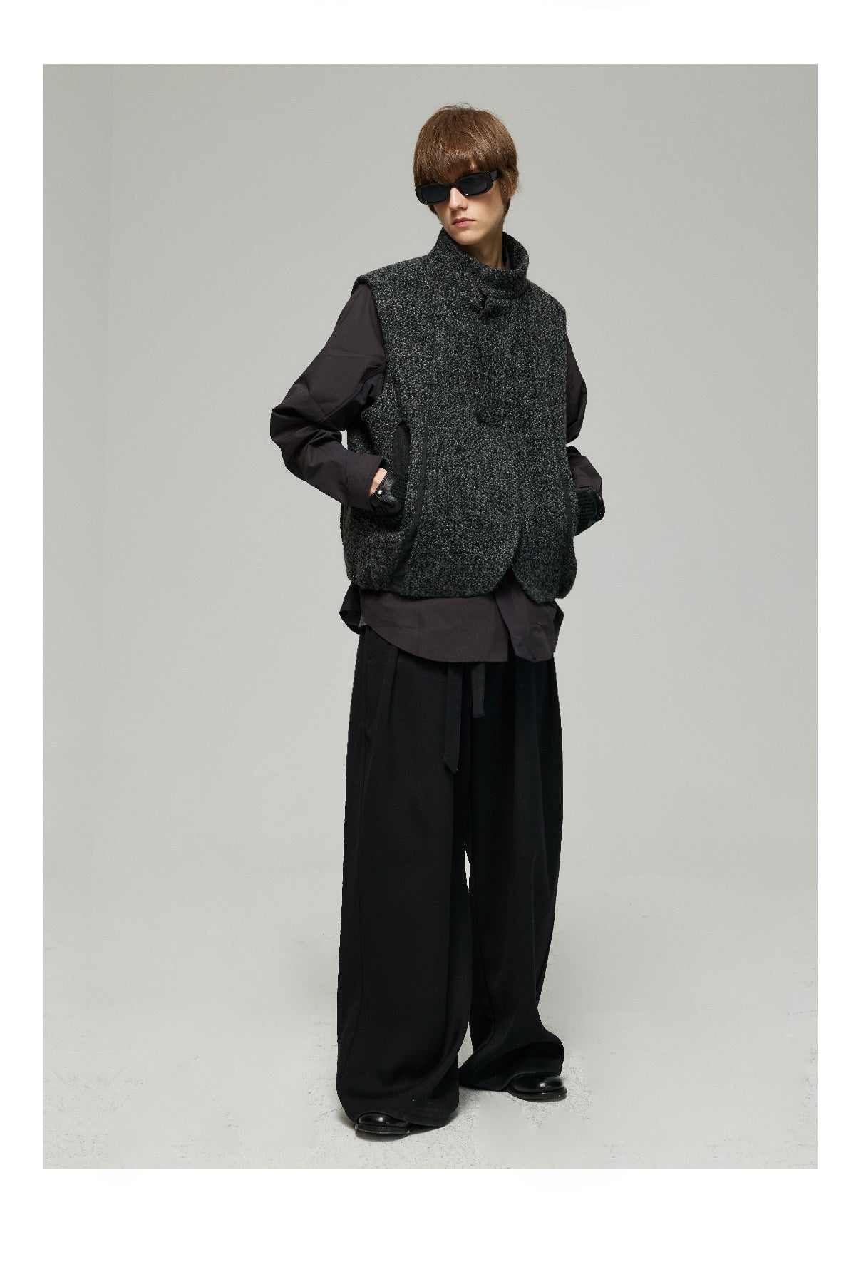 Jacquard Tweed Padded Vest