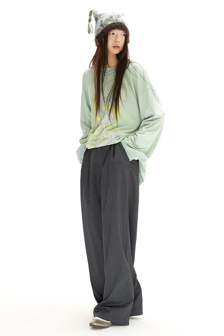 "One Song Solo" Layered straight trouser