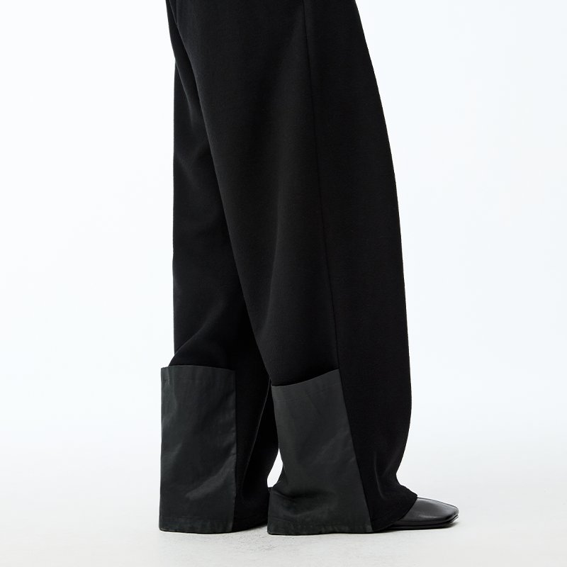 Paneled wool Trouser