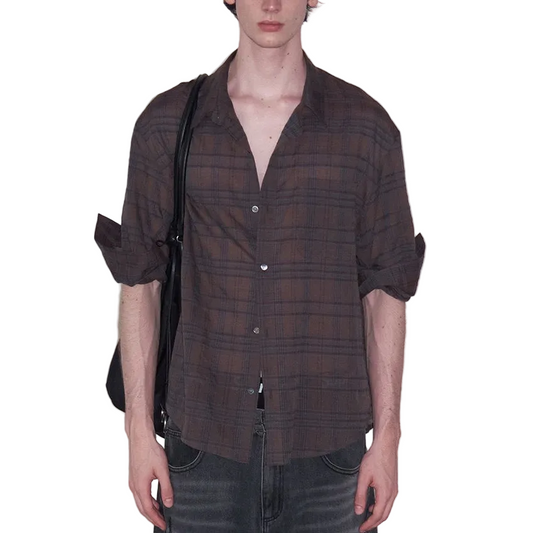 Plaid Rolled Sleeve Shirt