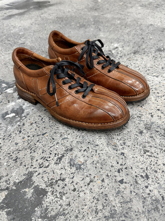 Horse leather lace-up German shoes