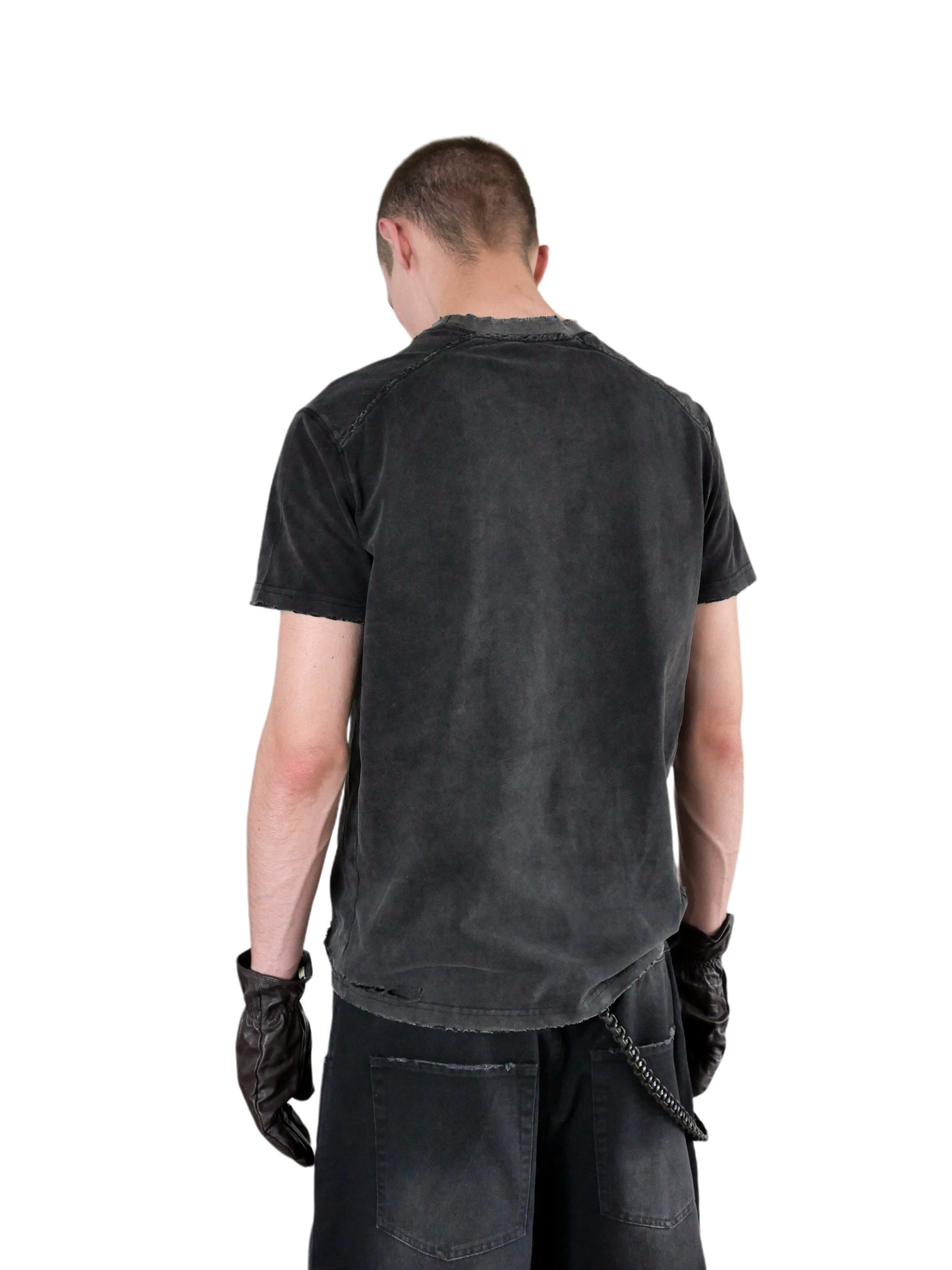 Washed Distressed Slim Fit T-Shirt