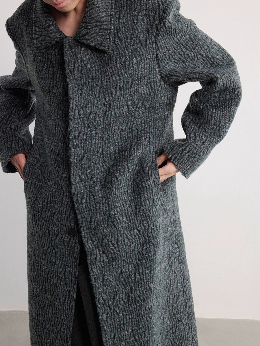 Wool Interwoven Texture Coat