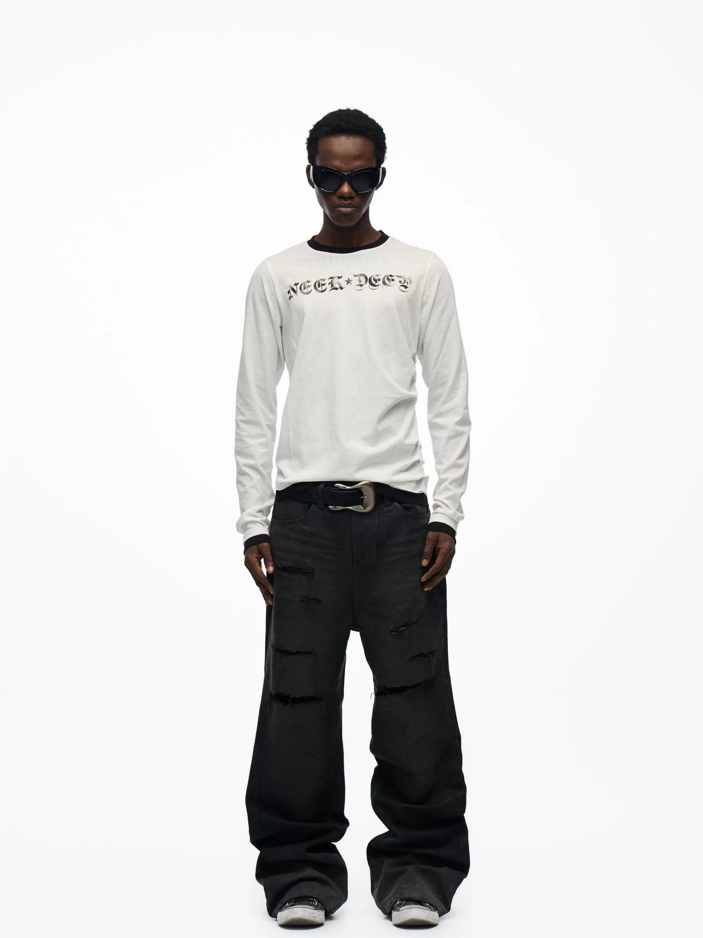 skull print long sleeve T-shirts