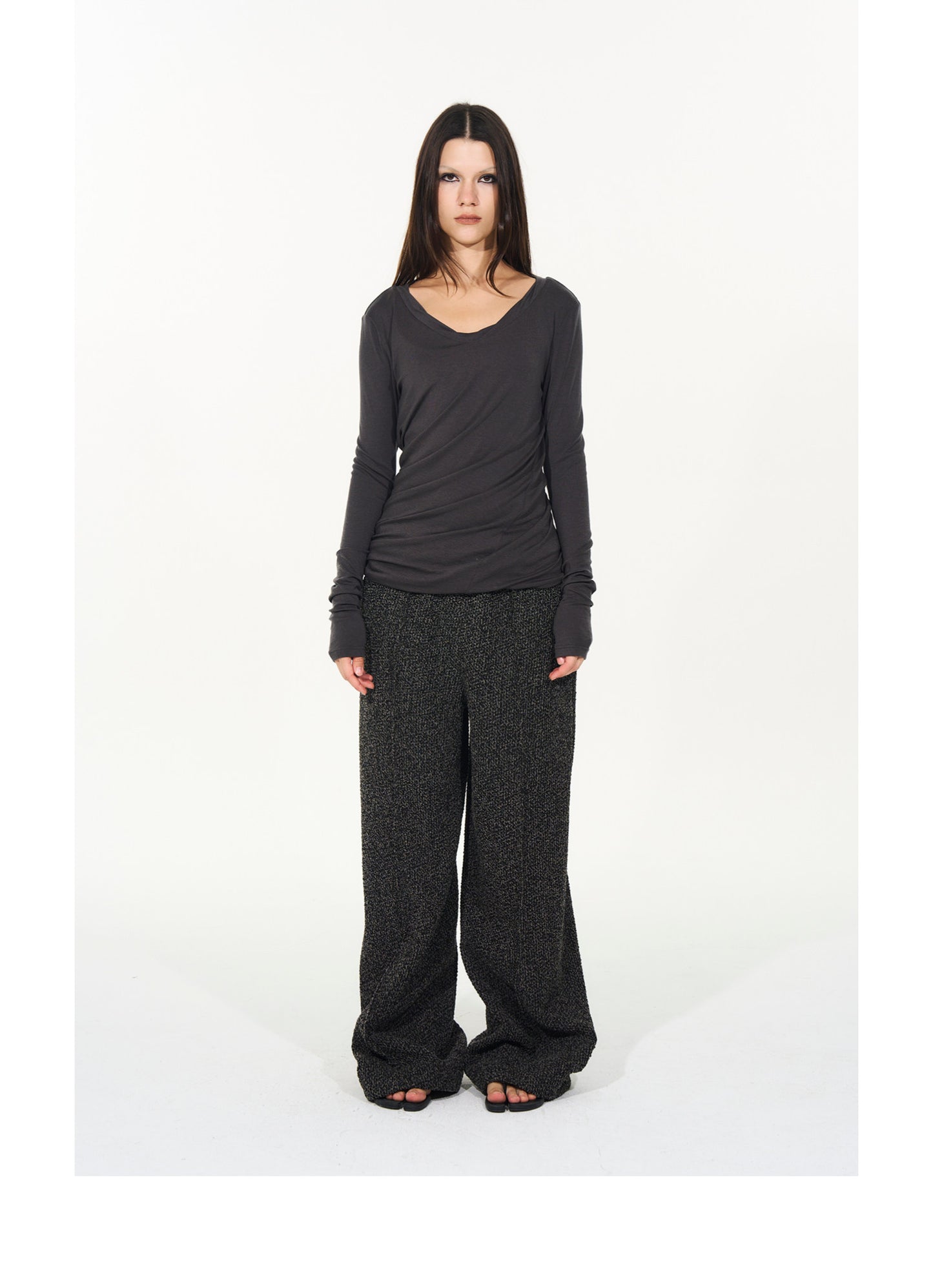 Twist Pleated Stacked T-shirts