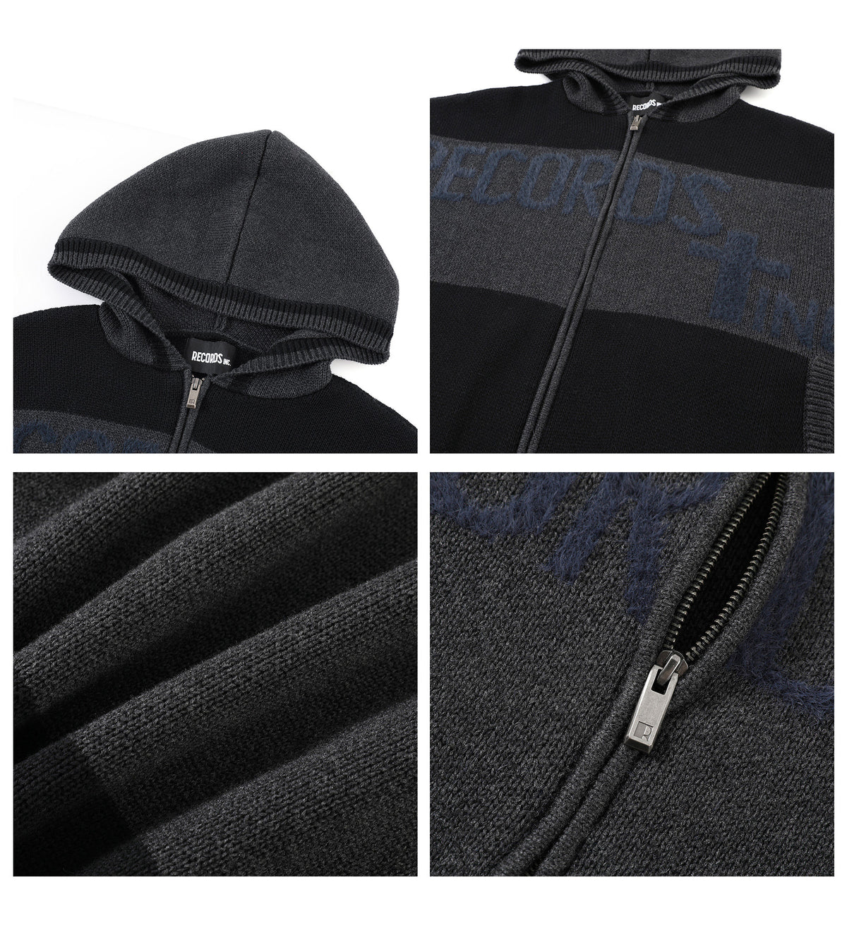 Signal wool knit hoodie