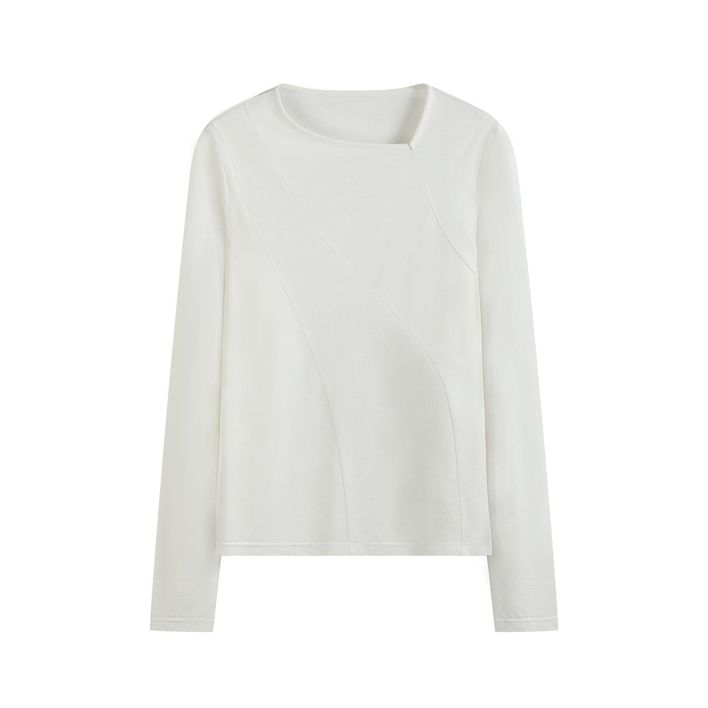 Contour split long-sleeve T-shirt