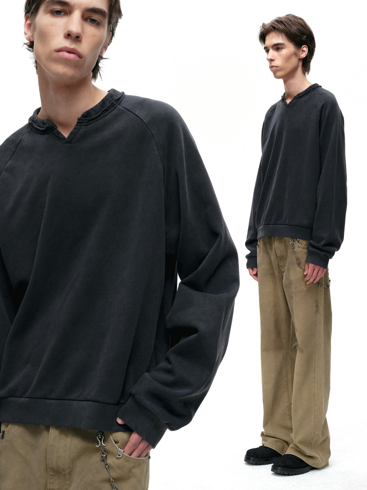 SPLIT NECK Sweatshirt