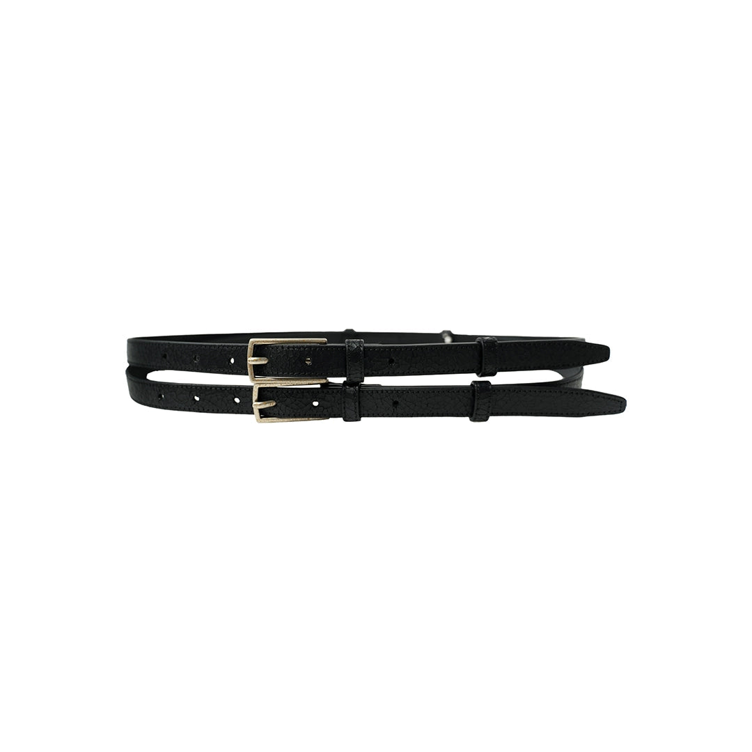Vintage Versatile Double Strip Cowhide Belt