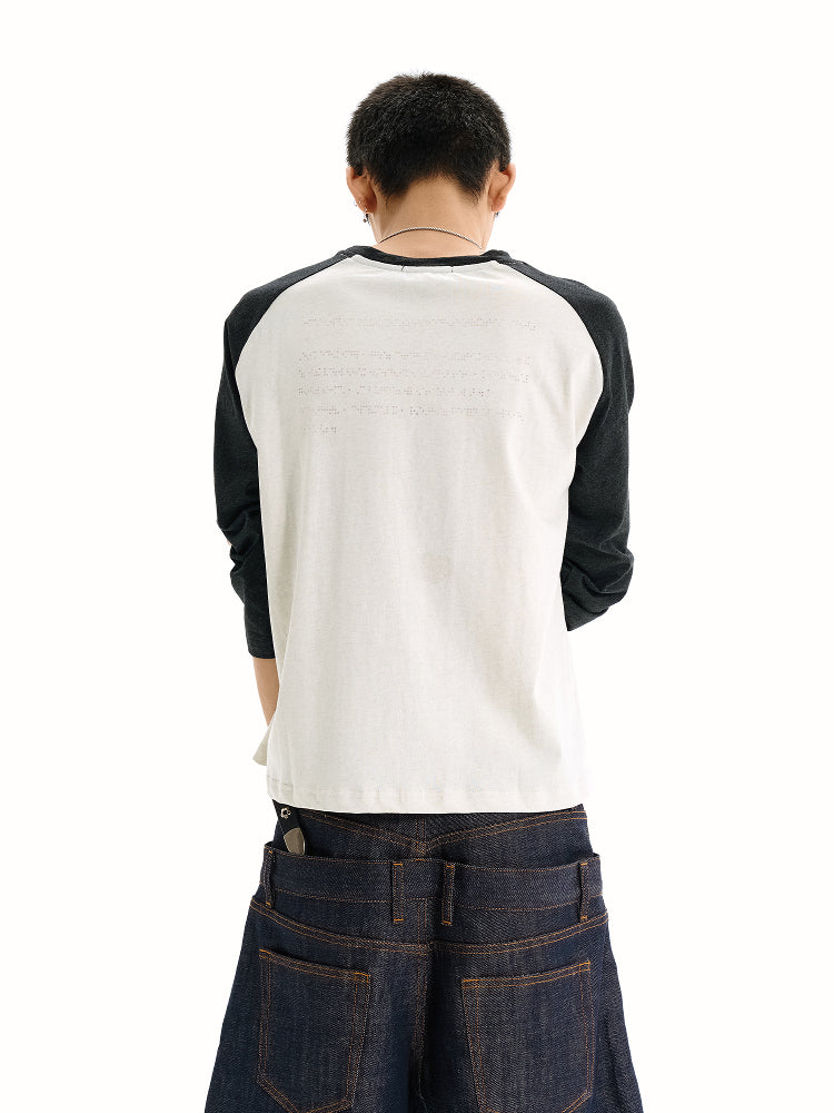 "SPACE ODYSSEY" WASHED VINTAGE RAGLAN long sleeve T-shirts