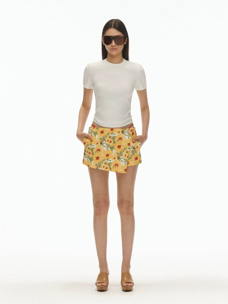 Cut slim short-sleeve T-shirt