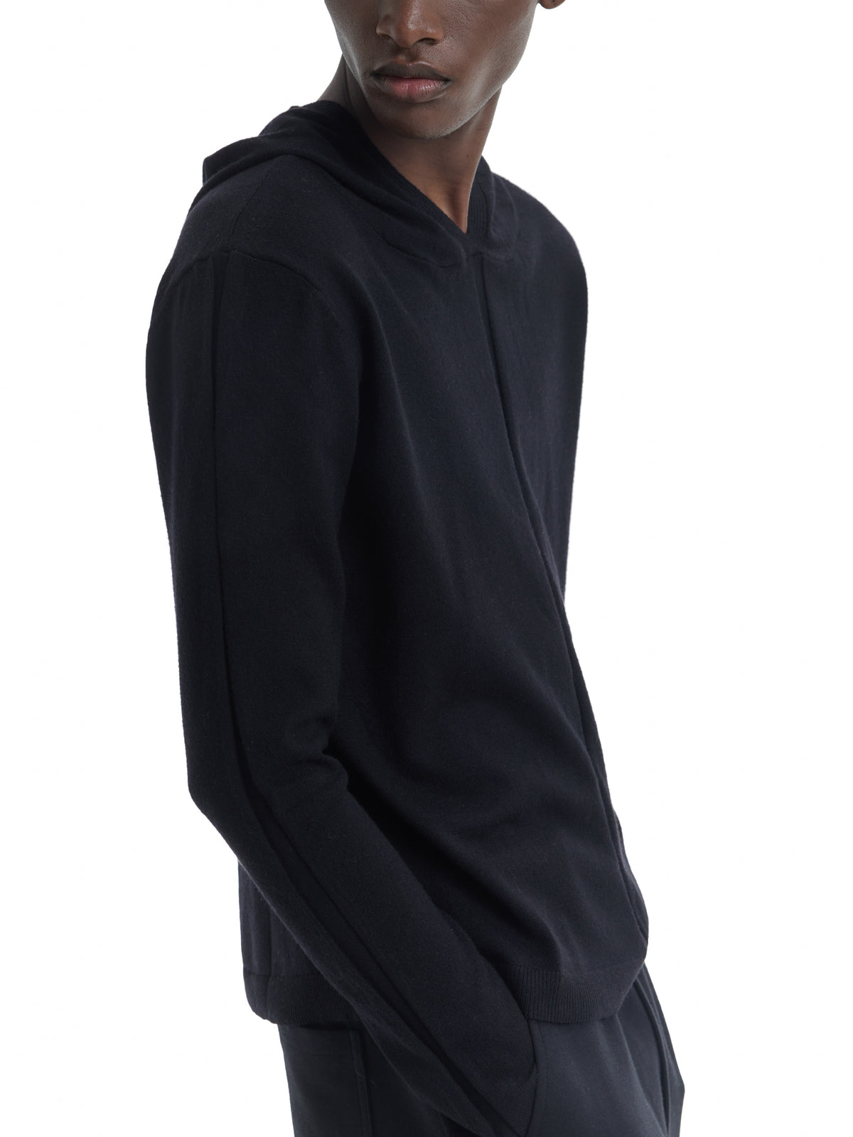 Flared cuff hooded sweatshirt