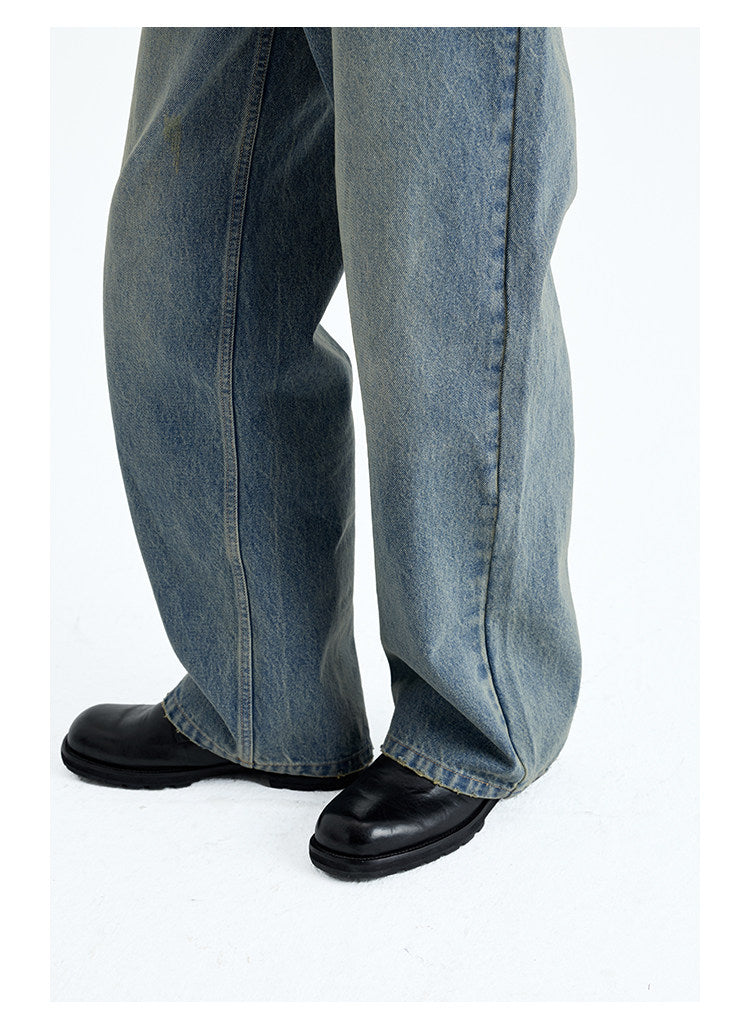 Washed Straight Jeans