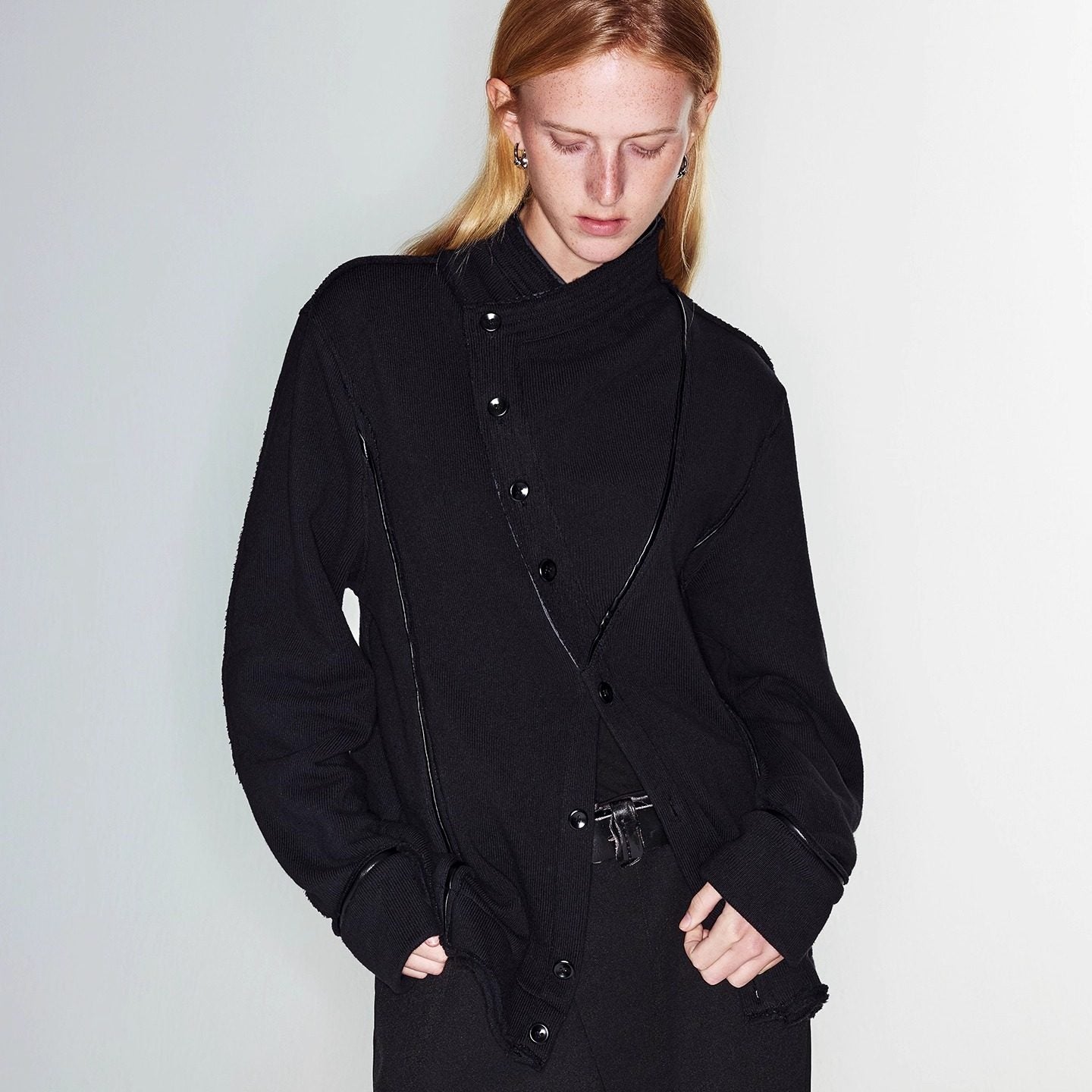 Patchwork reworked knit cardigan