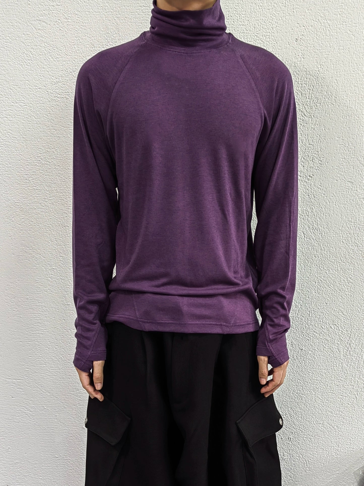 Wool high-neck "mask" Knit