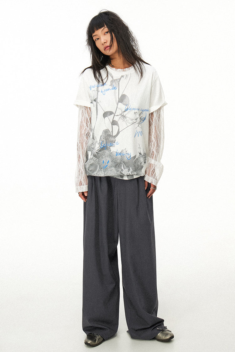 "One Song Solo" Layered straight trouser