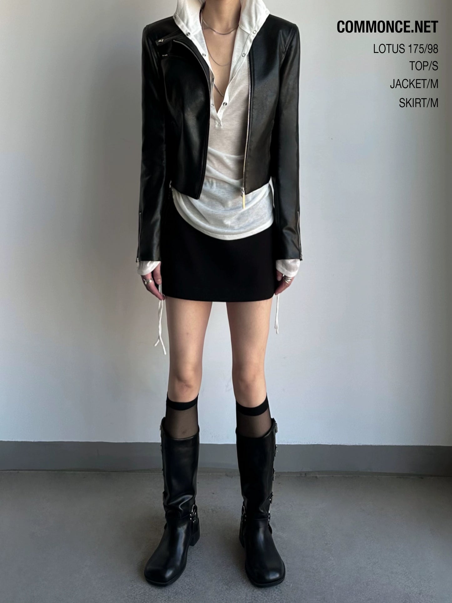 Black leather base Jacket