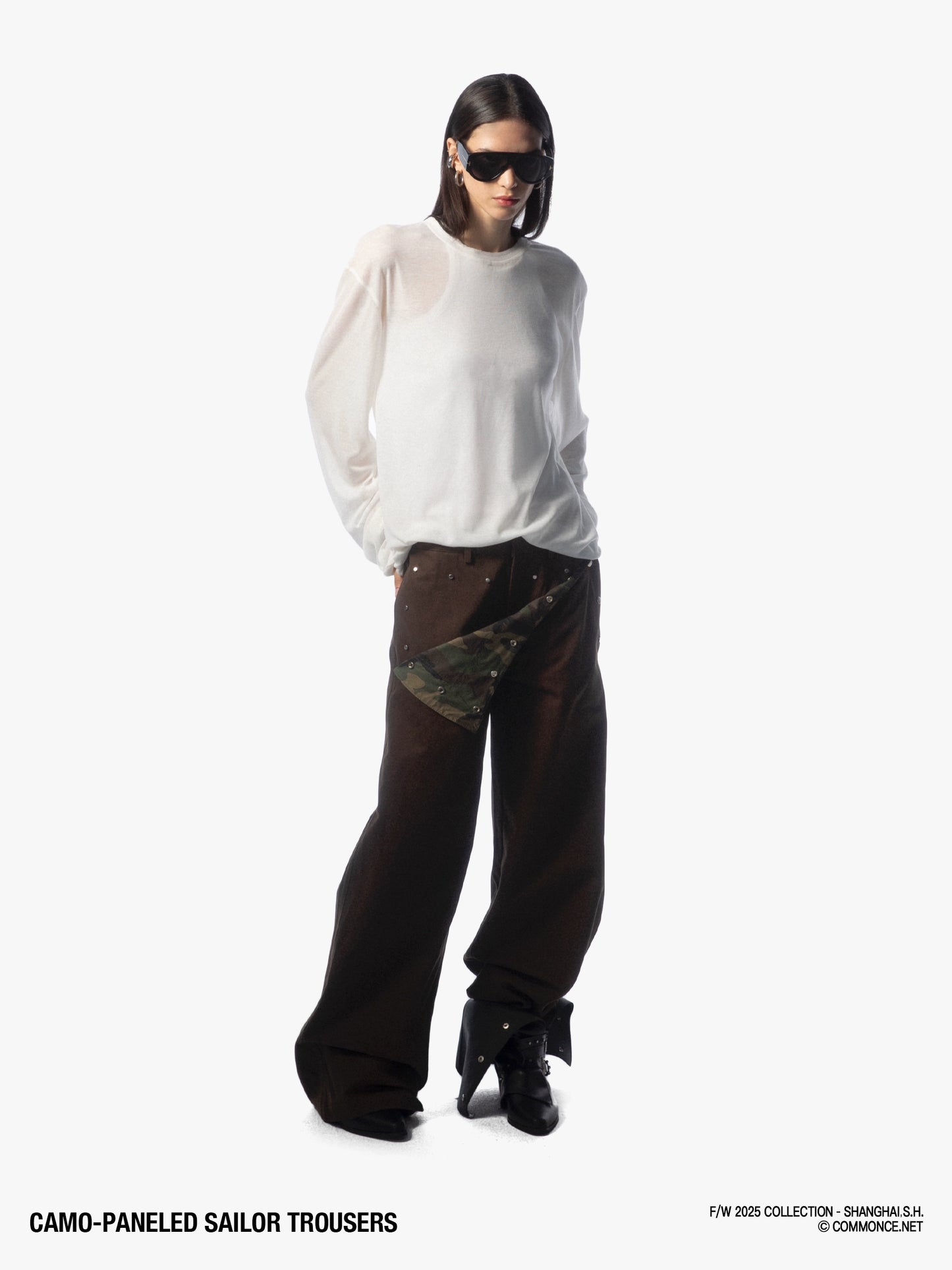 Camouflage Panelled Sailor Trouser