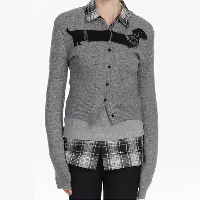 Jacquard Knitted Cardigan