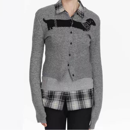 Jacquard Knitted Cardigan