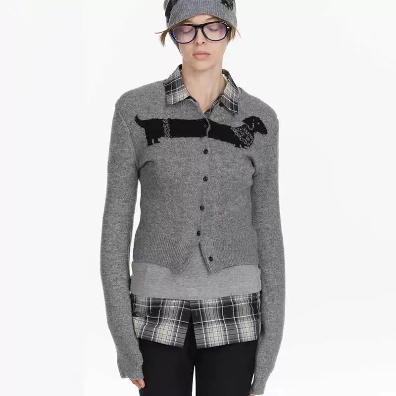 Jacquard Knitted Cardigan