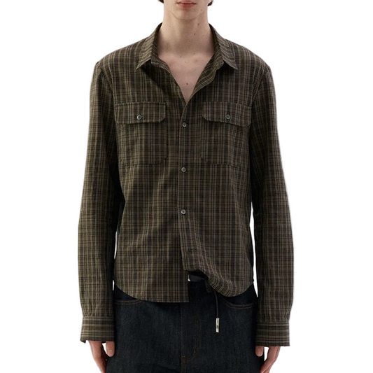 Plaid loose long-sleeve shirt