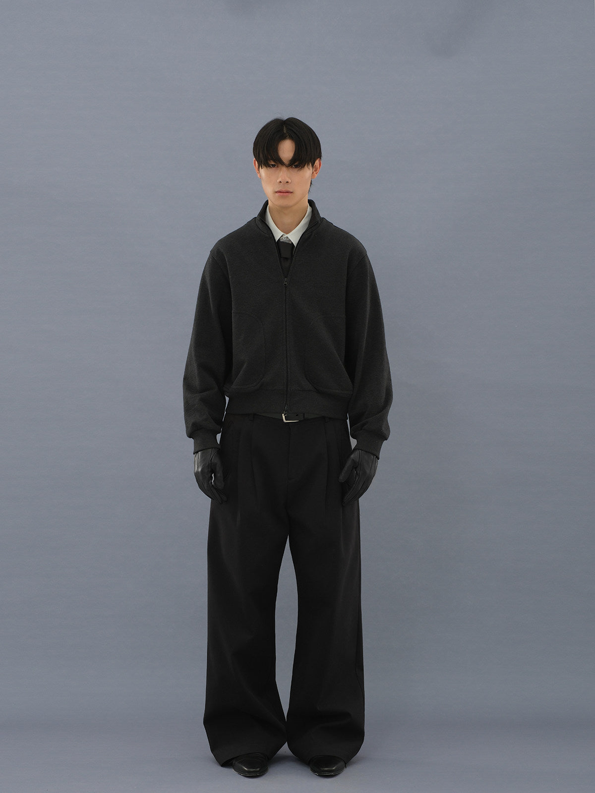 Fitted sweatshirt jacket