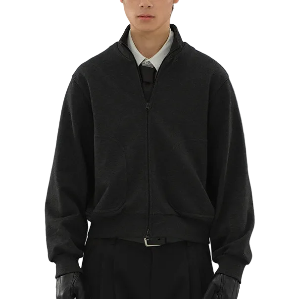 Fitted sweatshirt jacket