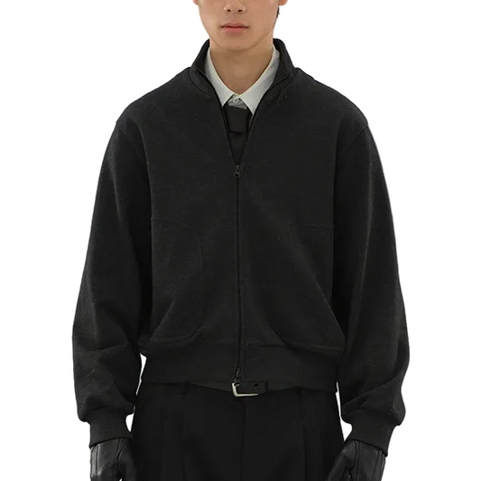 Fitted sweatshirt jacket