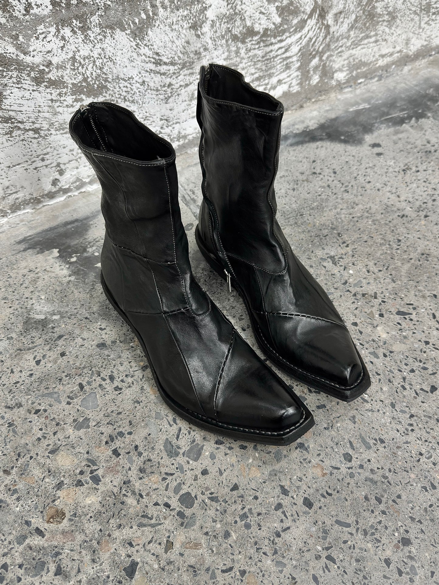 Kangaroo leather Chelsea leather boots