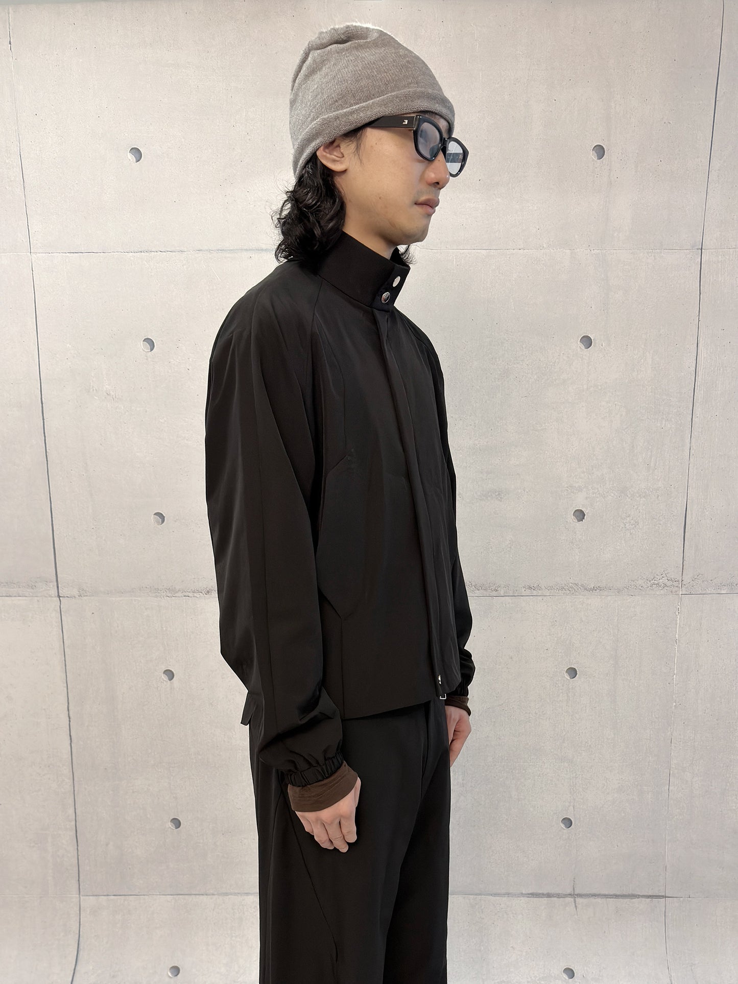 Tailored zip short jacket